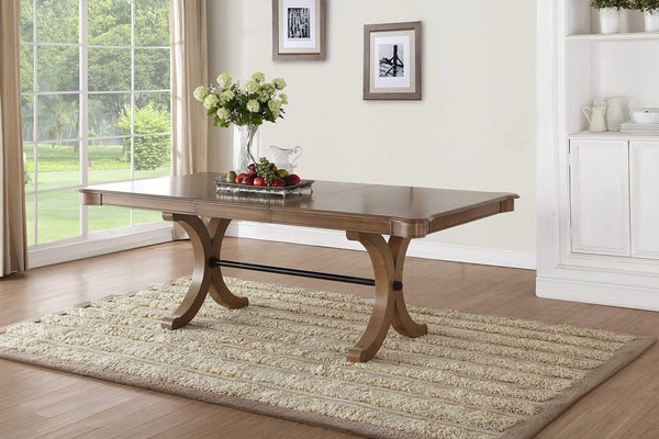 64-88" X 44" X 30" Gray Oak Dining Table - Deals Kiosk