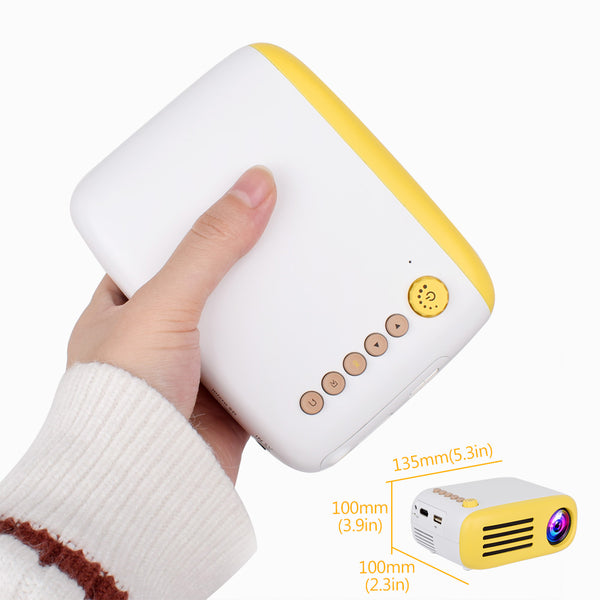 AAO YG200 Mini LED Pocket Projector USB HDMI Support 1080P Home Beamer Kids Gift Video Portable Projector - Deals Kiosk