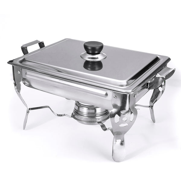 6L Stainless Steel Square Buffet Heating Stove Chafing Dish Buffet Stoves Caterer Wedding Party Food Warmer Tray Dinner Serving Simple Removal Buffet Stove - Deals Kiosk