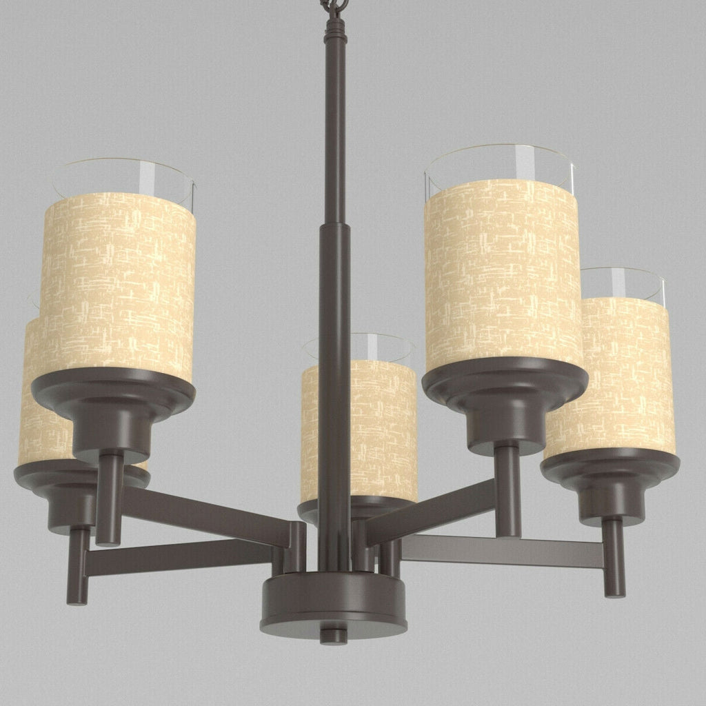 5 Light Farmhouse Espresso Pendant Chandelier - Deals Kiosk