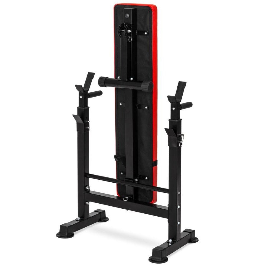 Adjustable Folding Flat Bench Press Barbell Weight Rack Home Gym - Deals Kiosk