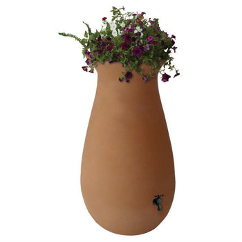 65 Gallon Urn Style Rain Barrel in Terra Cotta - Deals Kiosk