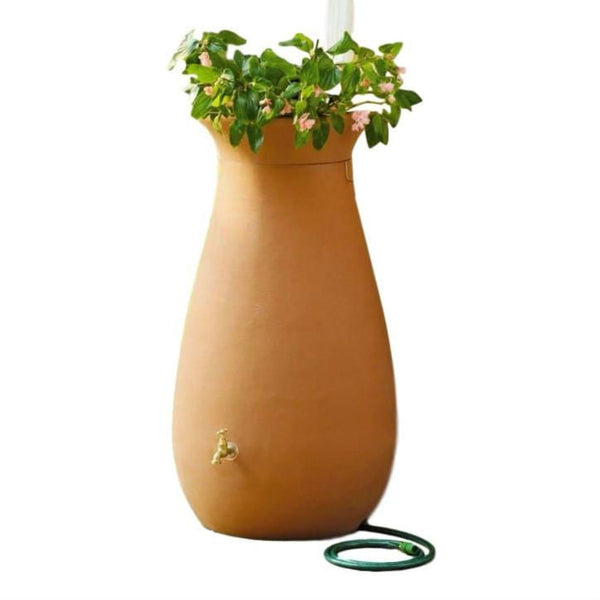 65 Gallon Urn Style Rain Barrel in Terra Cotta - Deals Kiosk