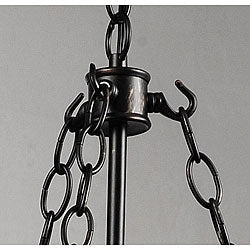 Glass Lantern Chandelier in Antique Copper Finish - Deals Kiosk