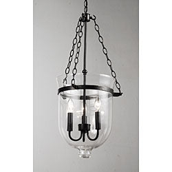 Glass Lantern Chandelier in Antique Copper Finish - Deals Kiosk