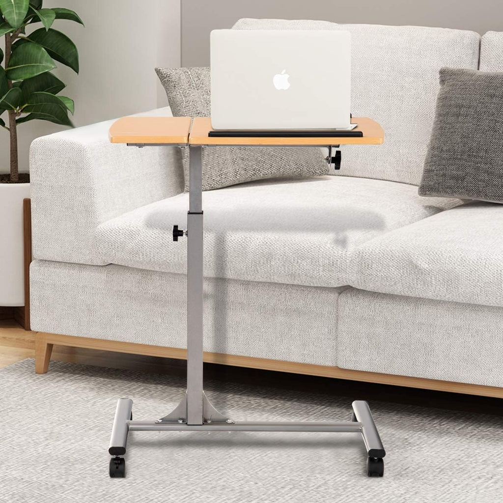 Mobile Laptop Desk Cart on Wheels with Wood Top - Deals Kiosk