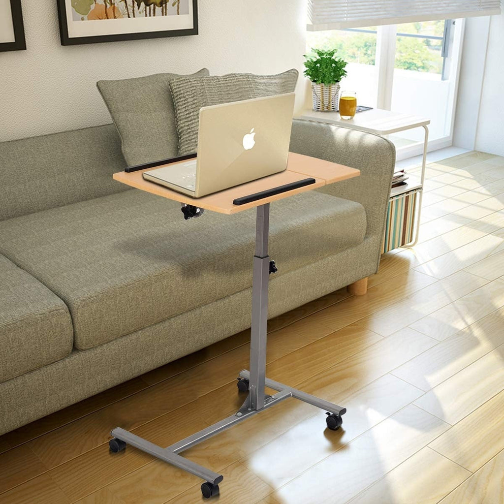 Mobile Laptop Desk Cart on Wheels with Wood Top - Deals Kiosk