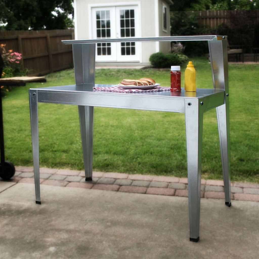 Galvanized Steel Potting Bench Garden Workstation Rack Table - Deals Kiosk