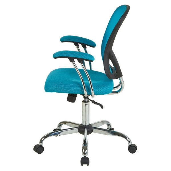 Blue High Back Mesh Office Chair with Padded Armrest - Deals Kiosk
