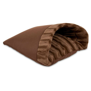 Brown Burrito Kitty Pet Cave Bed - Machine Washable - Deals Kiosk