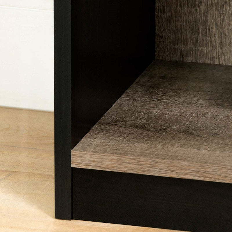 Modern 69-inch Tall Skinny 5-Shelf Bookcase in Black Oak Finish - Deals Kiosk