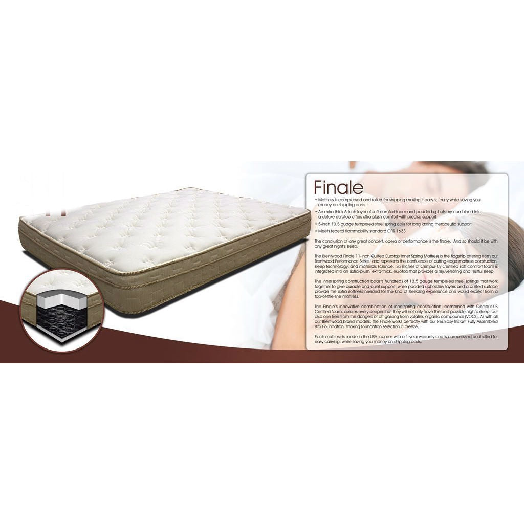 King size 11-inch Thick Quilted EuroTop Innerspring Mattress - Deals Kiosk