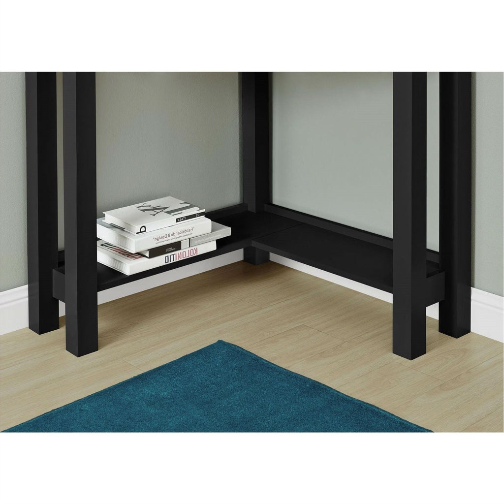 Home Office Corner Desk Laptop Writing Table with Drawer in Black - Deals Kiosk