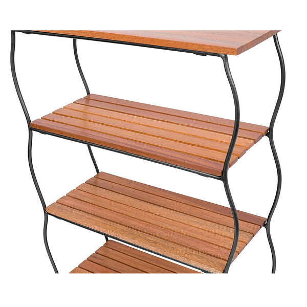 Freestanding 4-Shelf Wood Metal Shelving Unit Bookcase - Deals Kiosk