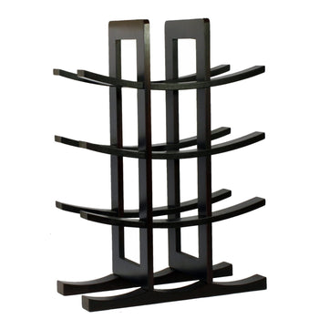 12-Bottle Wine Rack in Dark Espresso Finish Bamboo