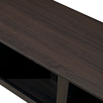 Espresso 2-in-1 Electric Fireplace TV Stand Heater - Deals Kiosk