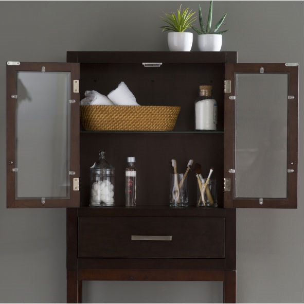 Espresso Modern Bathroom Over the Toilet Space Saver Cabinet - Deals Kiosk