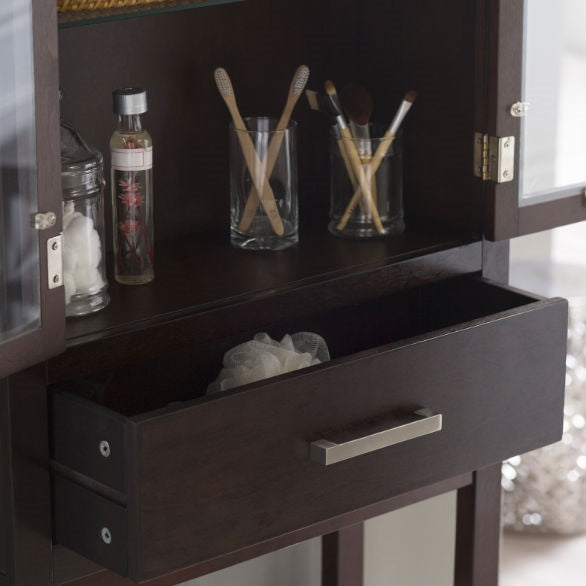 Espresso Modern Bathroom Over the Toilet Space Saver Cabinet - Deals Kiosk