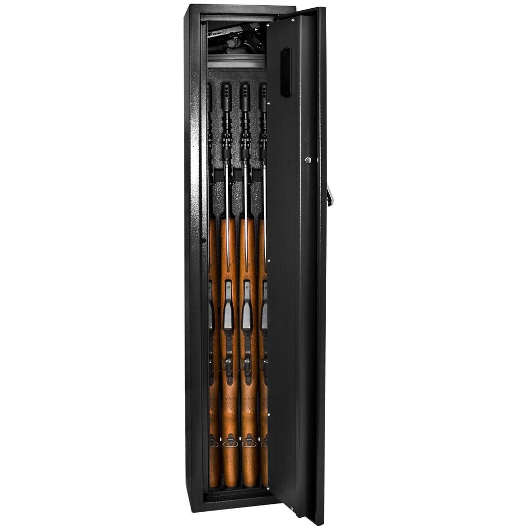 Fingerprint Recognition Rifle Gun Safe with 2 Back up Keys and Floor Anchors Points - Deals Kiosk