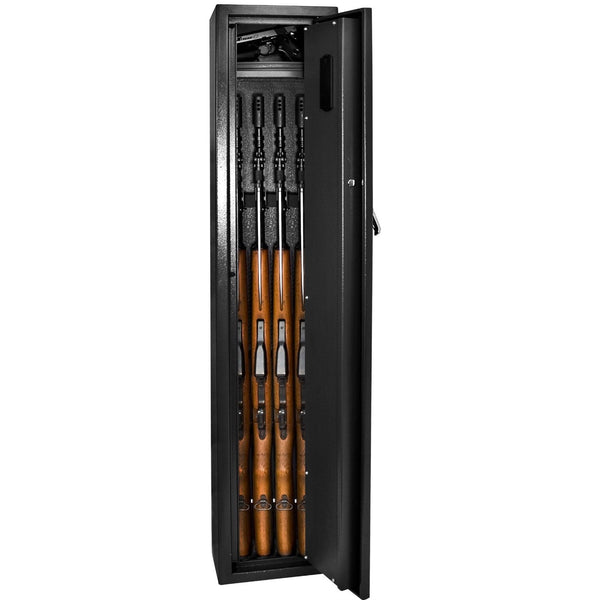 Fingerprint Recognition Rifle Gun Safe with 2 Back up Keys and Floor Anchors Points - Deals Kiosk