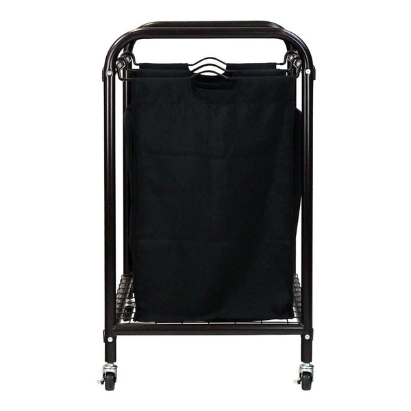 Bronze Laundry Hamper Cart with 2 Black Sorter Bags - Deals Kiosk