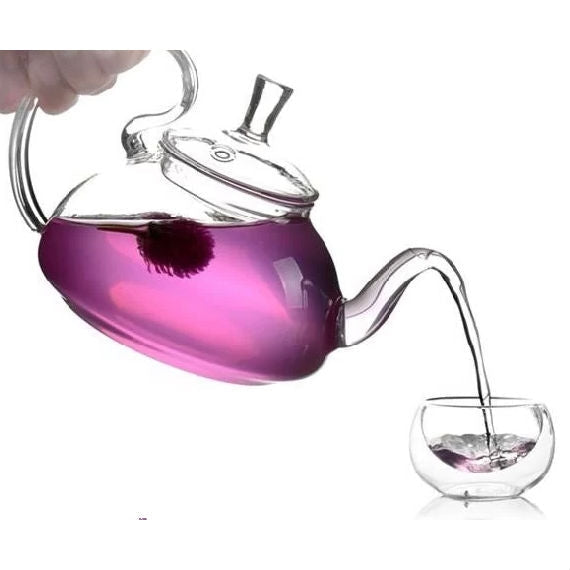 8-Piece Glass Teapot Set with 6 Glasses and Warmer - Deals Kiosk