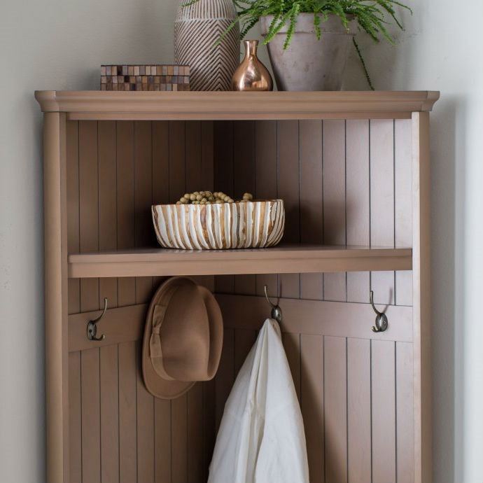 Driftwood Birch Corner Hall Tree Shoe Cubbie Hat Storage Rack - Deals Kiosk