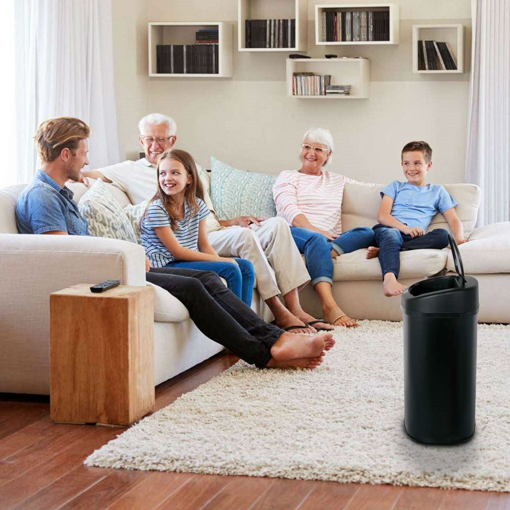 Black 13-Gallon Kitchen Trash Can with Touch Free Motion Sensor Lid - Deals Kiosk