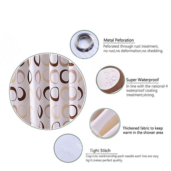 Birds in Tree Black White Shower Curtain in Polyester Fabric - Deals Kiosk