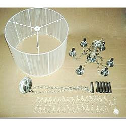 Chrome and Cream 6-light Crystal Chandelier - Deals Kiosk