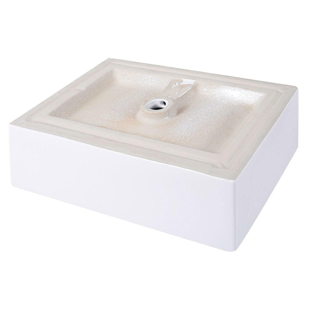 Contemporary 20-inch Bathroom Ceramic Vessel Sink in White - Deals Kiosk