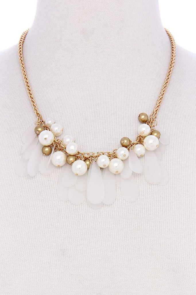 Black And Gold Balls With Tassel Statement Necklace - Deals Kiosk