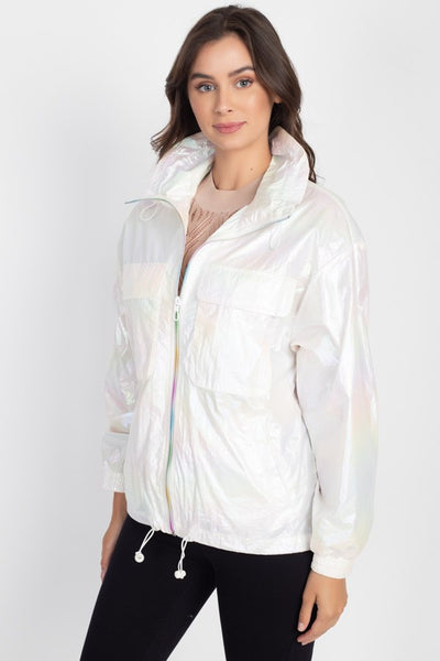 Holographic Windbreaker Jacket - Deals Kiosk