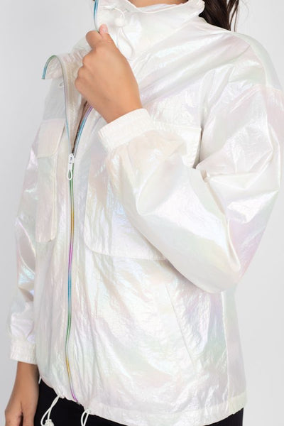 Holographic Windbreaker Jacket - Deals Kiosk