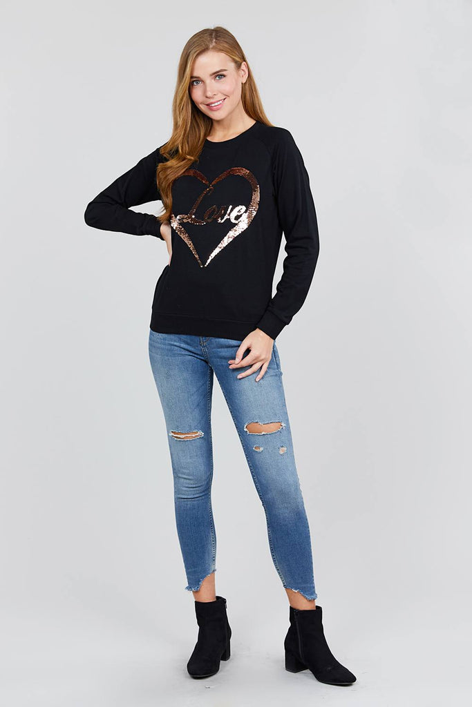 Love Sequins Pullover - Deals Kiosk