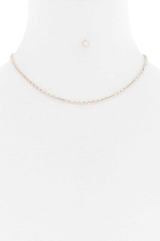 Basic Simple Metal Chain Single Necklace - Deals Kiosk