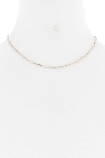 Basic Simple Metal Chain Single Necklace - Deals Kiosk