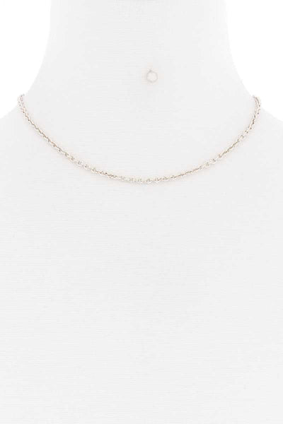 Basic Simple Metal Chain Single Necklace - Deals Kiosk