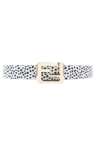 Leopard Fashion Square Letter Buckle Belt - Deals Kiosk
