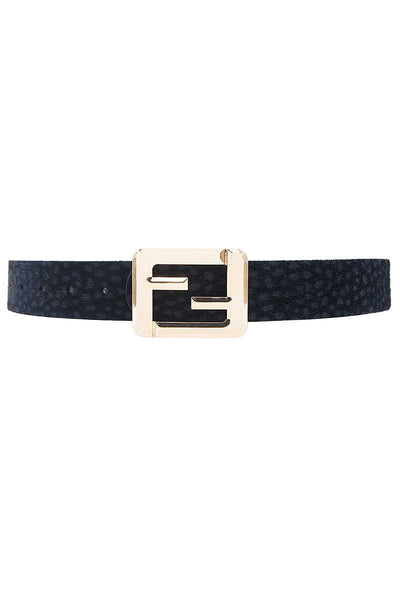 Leopard Fashion Square Letter Buckle Belt - Deals Kiosk