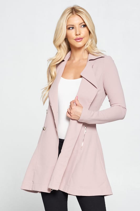Double Breasted Flare Blazer Dress - Deals Kiosk