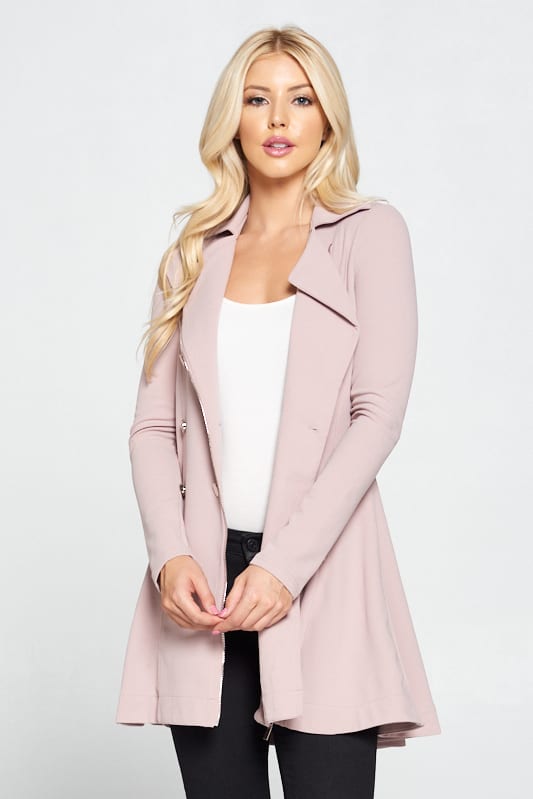 Double Breasted Flare Blazer Dress - Deals Kiosk