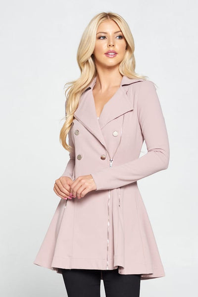 Double Breasted Flare Blazer Dress - Deals Kiosk