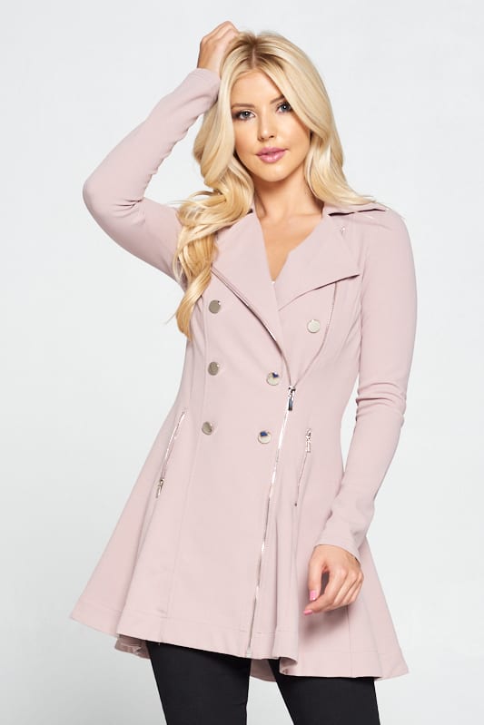 Double Breasted Flare Blazer Dress - Deals Kiosk