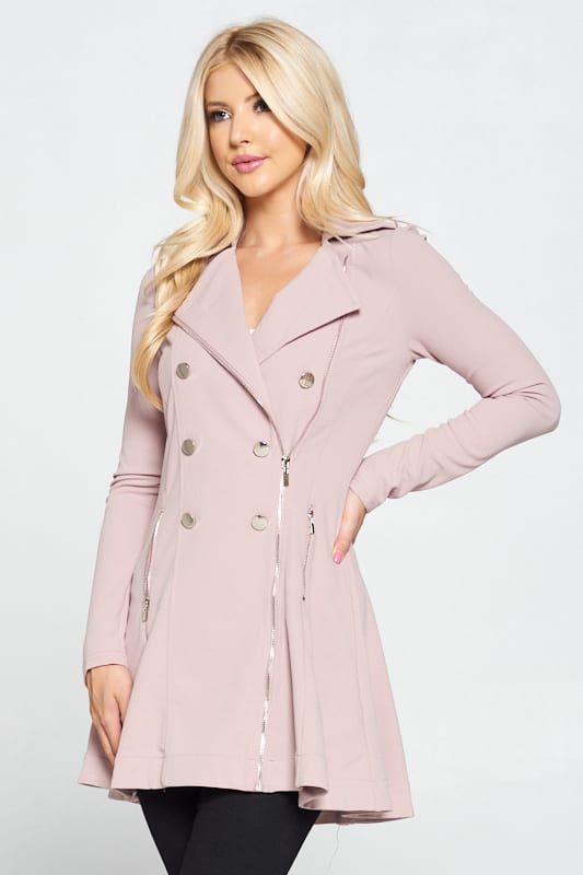 Double Breasted Flare Blazer Dress - Deals Kiosk