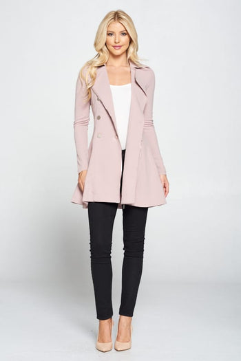 Double Breasted Flare Blazer Dress - Deals Kiosk