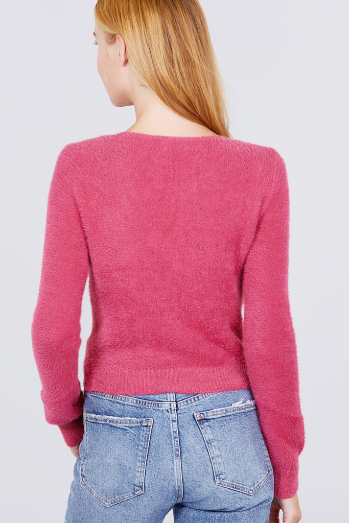 Front Twisted Knot Cozy Sweater - Deals Kiosk