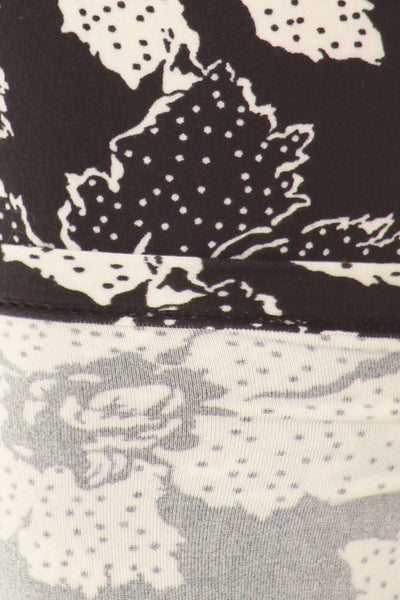 Plus Size Floral Pattern Printed Knit Legging With Elastic Waistband - Deals Kiosk