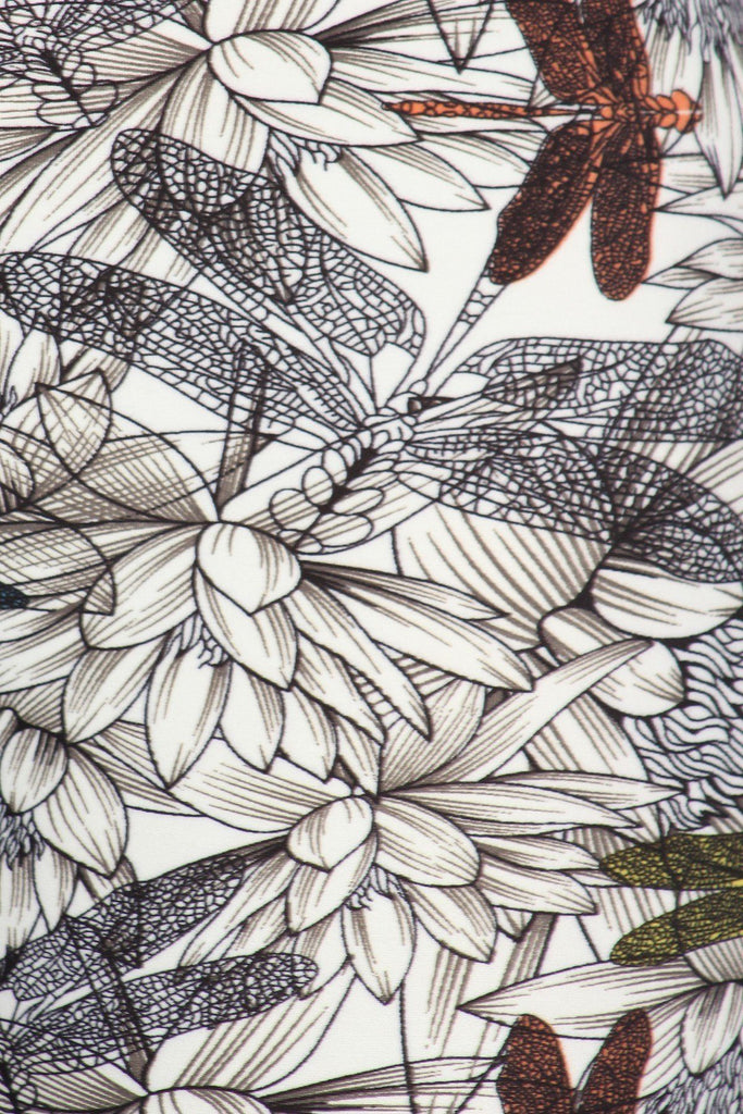 Plus Size Dragonfly Print, Full Length Leggings In A Fitted Style With A Banded High Waist. - Deals Kiosk