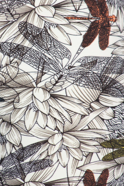 Plus Size Dragonfly Print, Full Length Leggings In A Fitted Style With A Banded High Waist. - Deals Kiosk